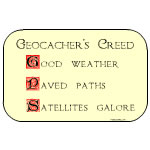 Geocacher's Creed